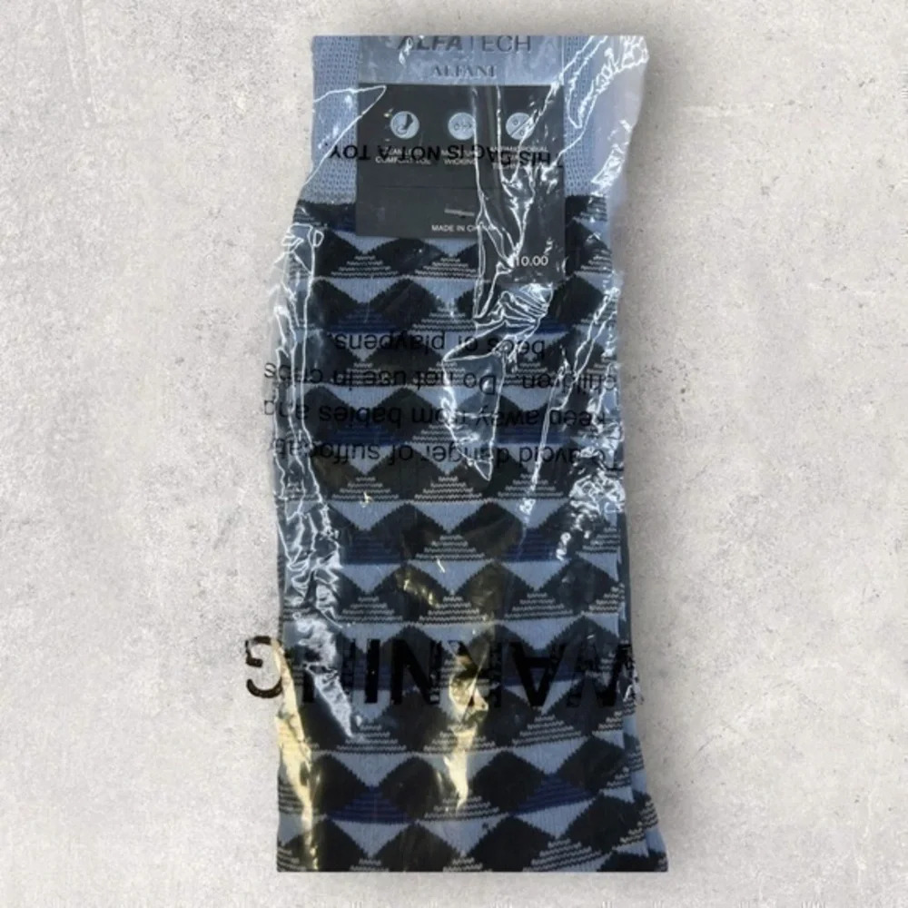 MEN'S ALFANI DRESS SOCKS - MOISTURE WICKING - SEAMLESS TOE - SHOE SZ 7 THRU 12